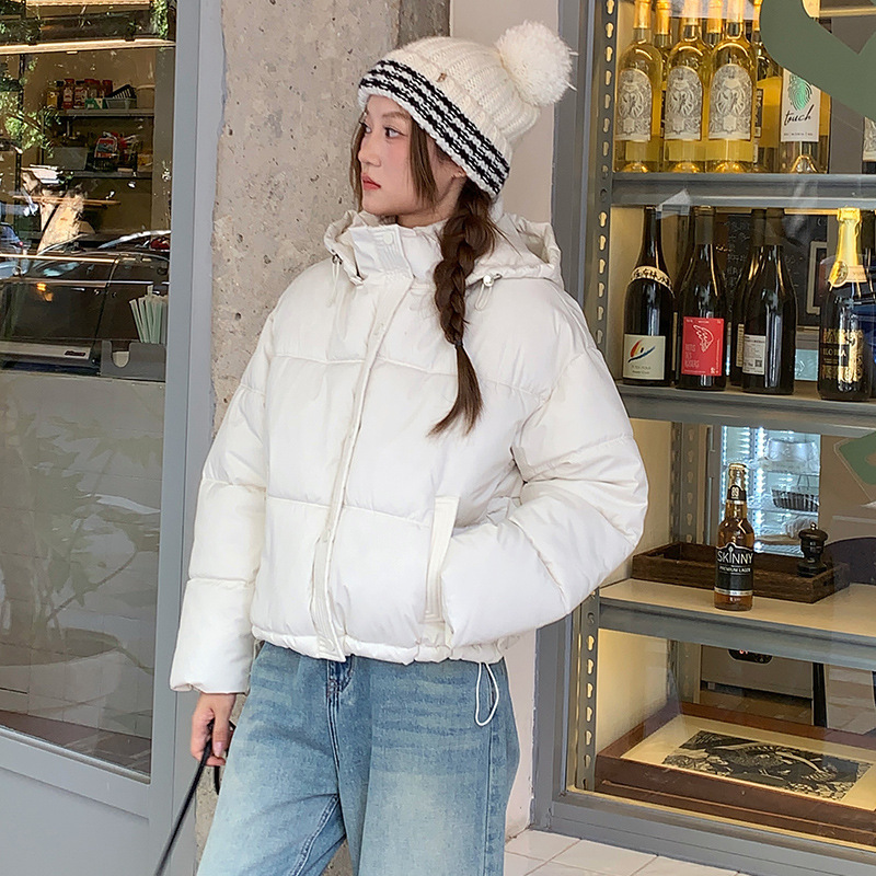 棉服女2025冬跨境新款棉服连帽设计感宽松洋气时尚百搭学生面包服|undefined