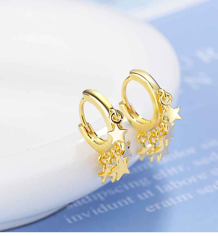 Boucles D&#39;oreilles Étoiles De Personnalité De Style Coréen Boucles D&#39;oreilles Simples Bijoux display picture 5