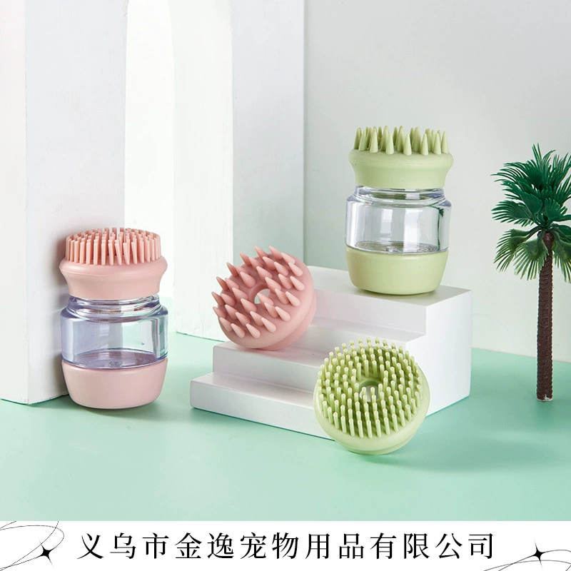 Трансграничные границы с автоматическим выносиком для ванны. Большая щетка для домашних животных. Кошка. Длинношерстная силиконовая массажная щетка для плавающих волос.