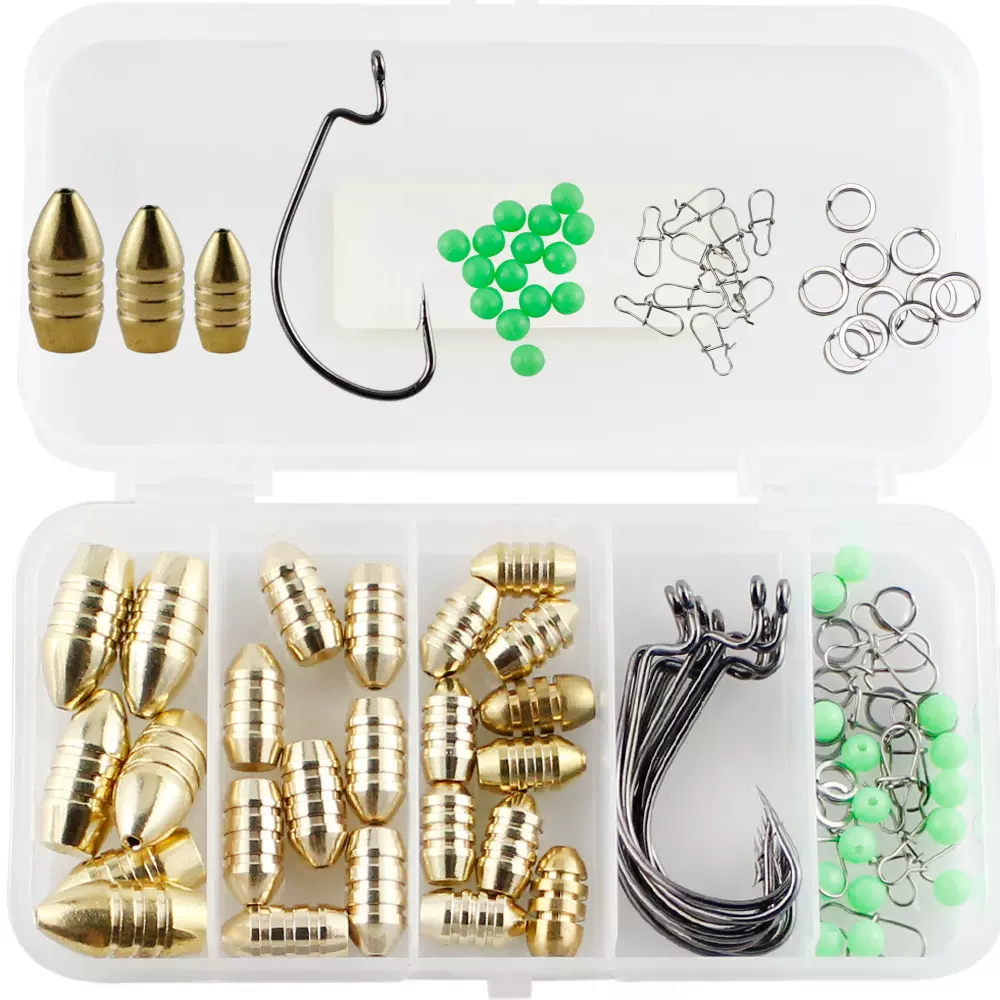猎高钓鱼配件套装跨境69件渔具用品小配件路亚曲柄钩垂钓台钓配件