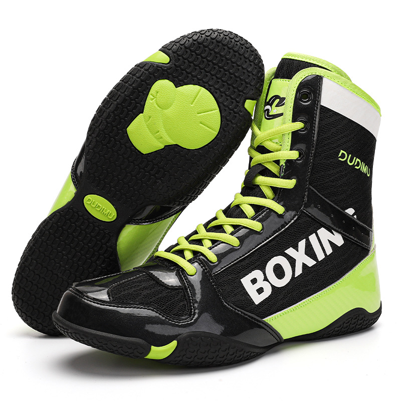 2025 New Professional Men's and Women's Boxing Shoes Indoor Training Wrestling Shoes Breathable and Comfortable Free Fighting Sanda Shoes