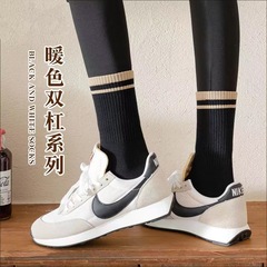 New women's mid-calf socks, autumn and winter high-bar stockings, fashionable and versatile trendy socks, personalized women's socks, factory style wholesale