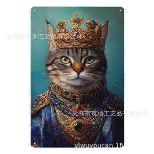 You can print hanging pictures and crafts wholesale restaurant king cat hanging decorations wall decoration foreign trade metal billboards