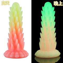 Cross-border mixed color glowing hedgehog anal plug outdoor SM toys adult silicone anal stimulation dilation masturbation device