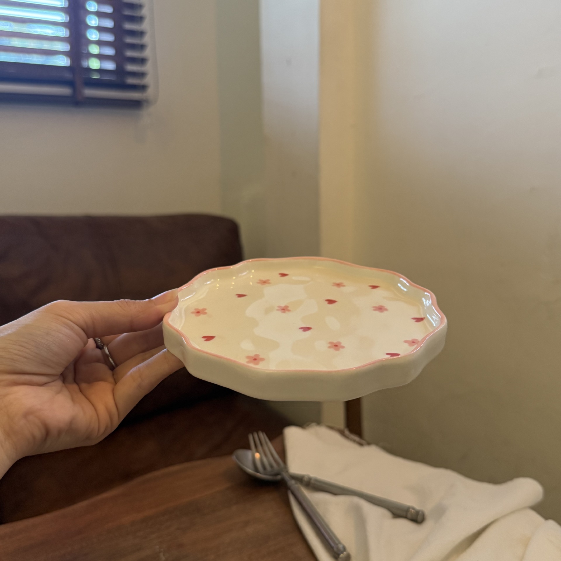 Navidad francesa retro pinza de mano pura pintada a mano taza de café de cerámica plato de alto valor plato de postre de té de la tarde
