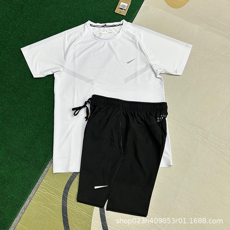 Nuevo al por mayor movimiento de secado rápido transpirable hombre camiseta de manga corta entrenamiento de hielo suelta chaqueta casual fitness correr