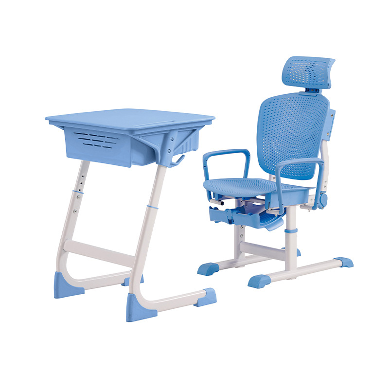 Mesa y silla individual para estudiantes (primaria/secundaria), altura ajustable con tubo, fabricante para escuelas o centros de tutoría image 23