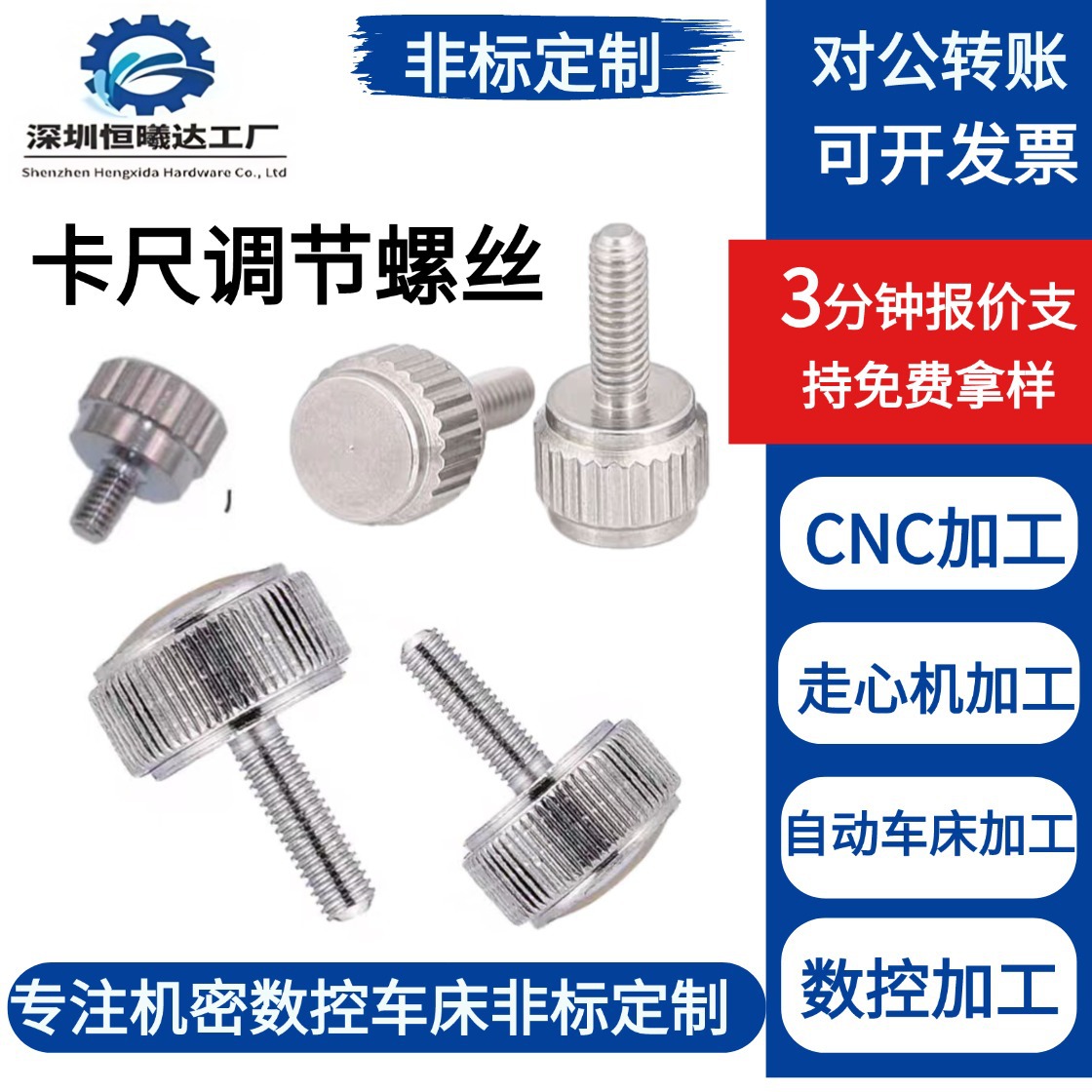 Stainless steel vernier caliper fixed with 150/200/300/500 locking screw M2M3M4M5 wholesale