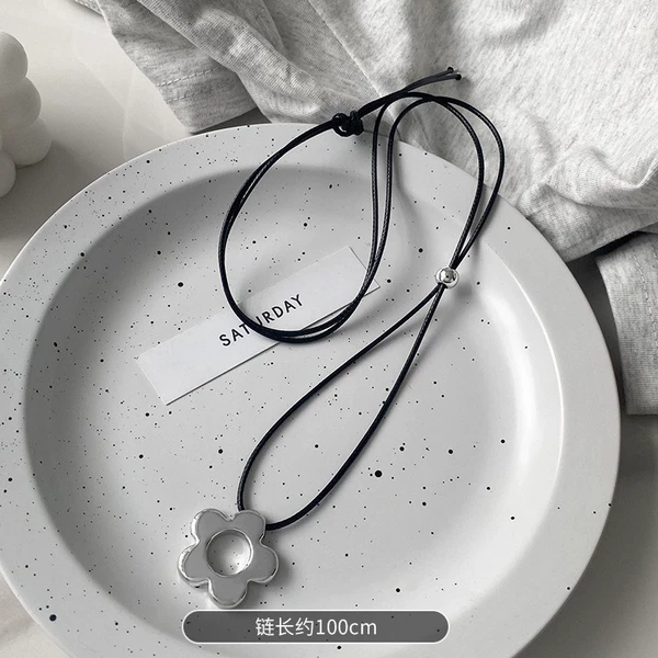 Bright silver necklace