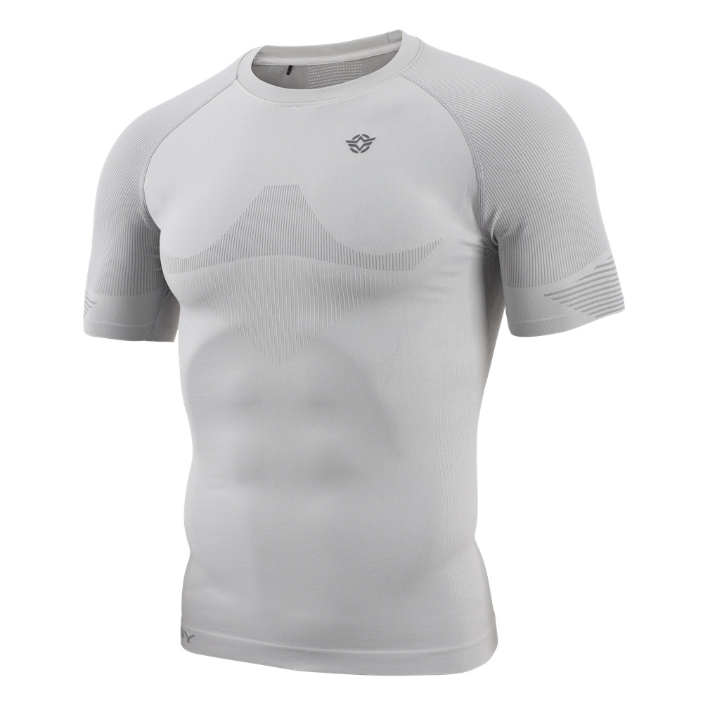 Camiseta Deportiva de Cuello Redondo y Manga Corta de Secado Rápido y Transpirable para Running y Fitness