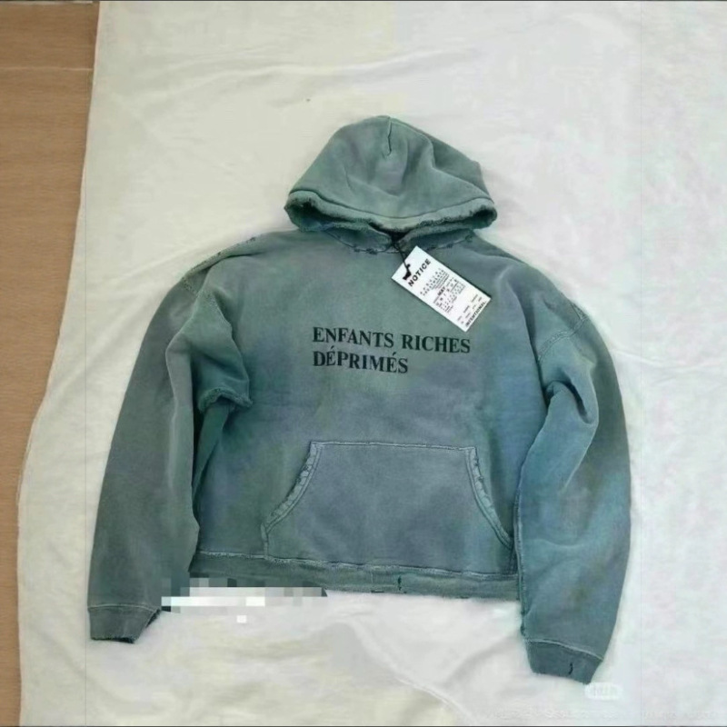 ERD忧郁的富二代复古做旧水洗破坏渲染卫衣宽松休闲男女连帽卫衣|undefined