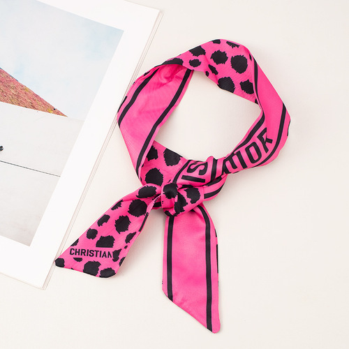 Package Silk Scarf Print Slim Long Strip Pointed Small Ribbon Hair Band Women Hair Tying Silk Gift Box Gift Set