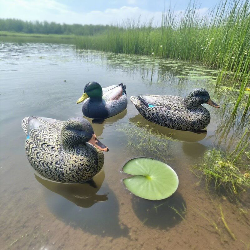 国境を越えた屋外庭園用シミュレーション餌物DUCKモデル、庭園造園装飾品、プラスチックPEブロー成形浮遊狩猟用アヒル|undefined