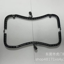 180*45mm双吊耳花苞头针孔手袋铁夹 箱包五金配件铁铰 枪色 口金