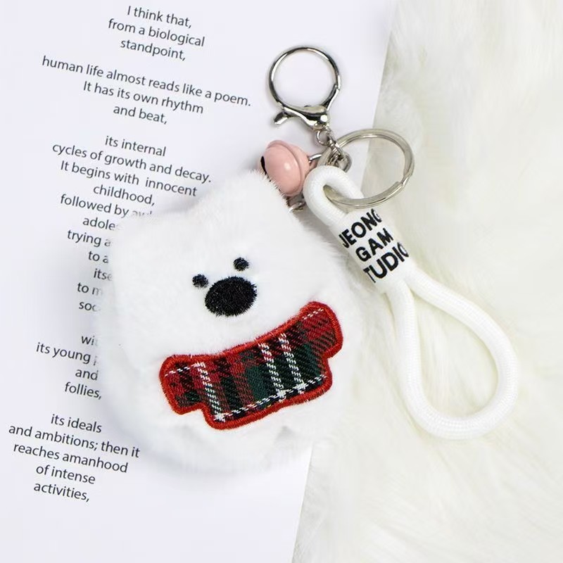 Espejo de Maquillaje Portátil de Felpa de ABS y Peluche Corto Multifuncional para Bolso image 7