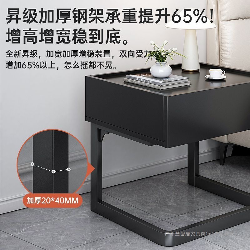 Taberna de cama flotante moderna simple lujosa alta sensación de dormitorio pequeño gabinete de almacenamiento junto a la cama pequeño gabinete creativo doméstico