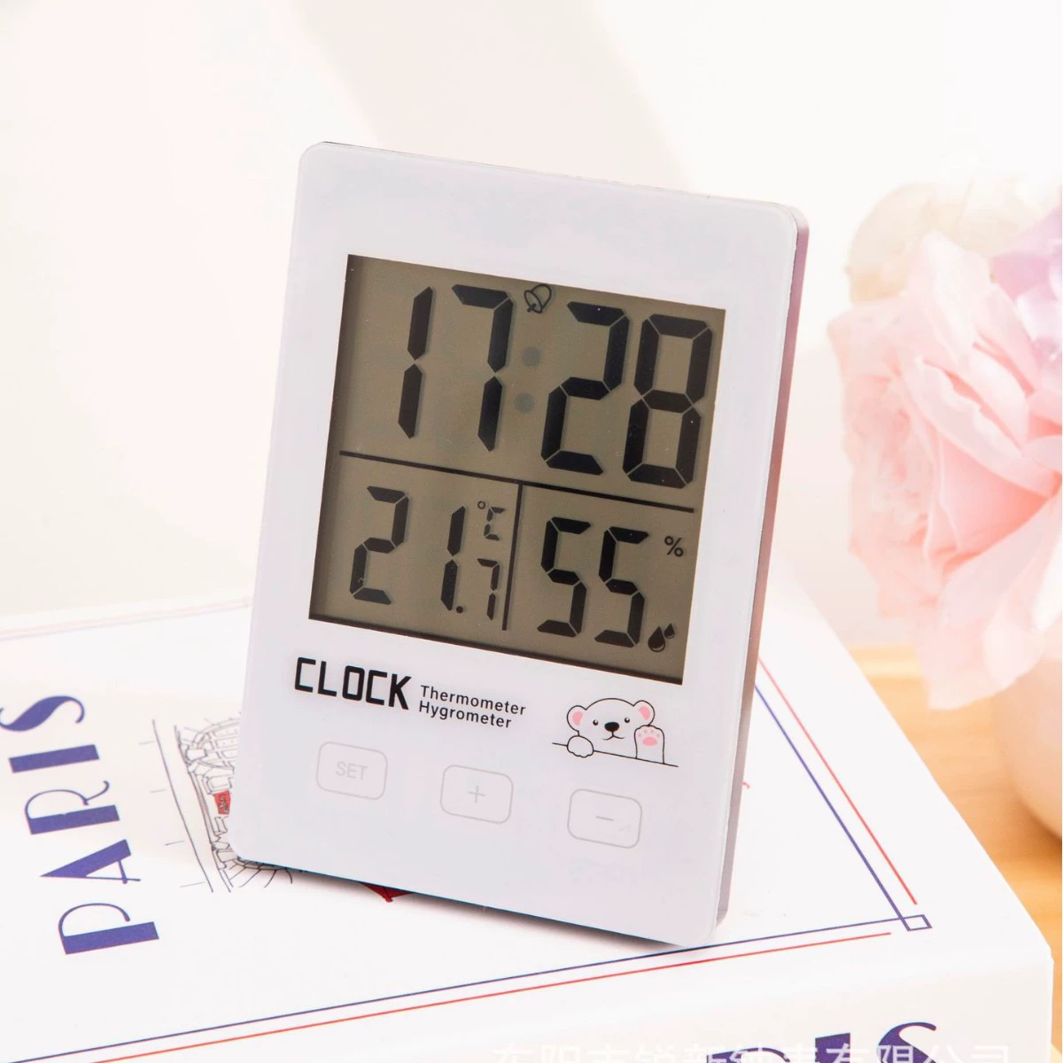 Электронный термометр, бытовой измеритель температуры и влажности в помещении, настольные украшения для детской комнаты, мини-будильник, удобное электронное выражение