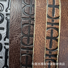压变羊纹小牛纹pu皮革鞋革箱包装饰人造商标革鞋材布料批发