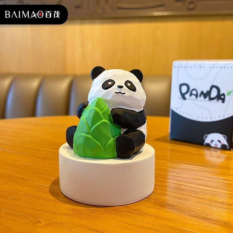 Оригинальные украшения из серии панда в стиле резьбы по дереву - стиль стрельбы из бамбука