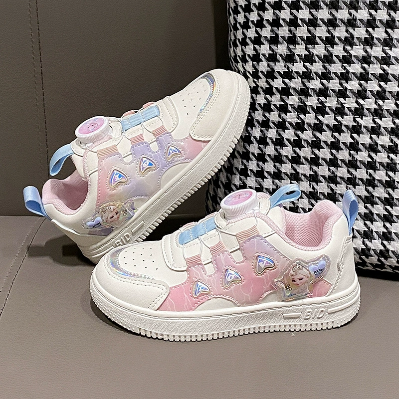 Footwear, children's sports white shoes, motherboard for princess, sneakers, “Frozen”