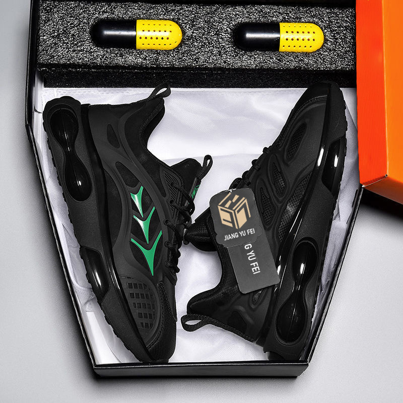 2023 primavera nuevo estilo de alto valor zapatos de moda casuales de todo fósforo hombres de moda palomitas de maíz cojín de aire zapatos deportivos elásticos para hombres