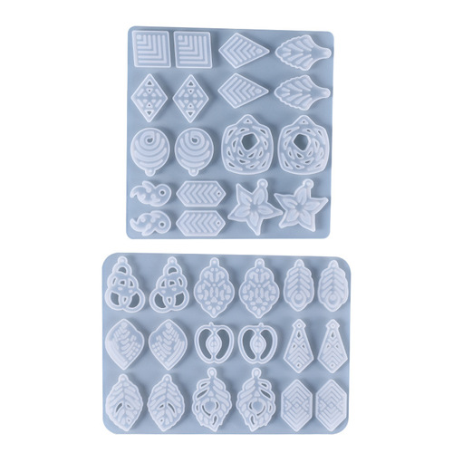 Poppy diy crystal glue mold homemade high mirror earrings pendant jewelry silicone mold wholesale