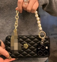 Simple y elegante patrón de rombos para iphone16ProMax perla diagonal 14 Apple 15 funda para teléfono móvil 13 mujer 16