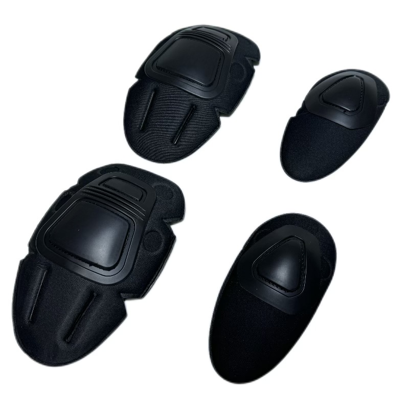 블랙 4종 세트(무릎 패드 및 팔꿈치 패드)
