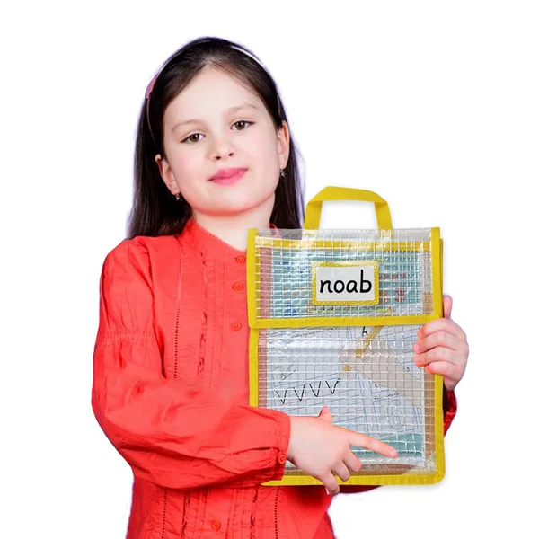 Factory Direct Sales School Kidsren's Satchel Transparent Mesh Book Bag Transparent Book Pouches