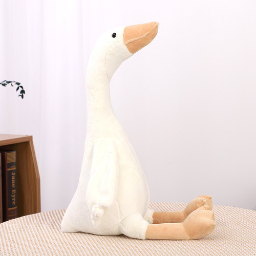 New Style Big Goose Doll Plush Toy Creative Simulation White Swan Stuffed Toy Children's Girls' Comfort Pillow Cloth Doll
