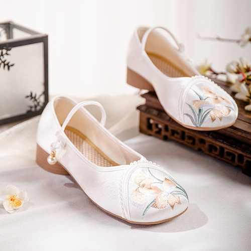 Hanfu shoes Qipao Chinese Princess cosplay shoesold Beijing cloth shoes contracted temperament cheongsam single shoes comfortable folk embroidery shoes