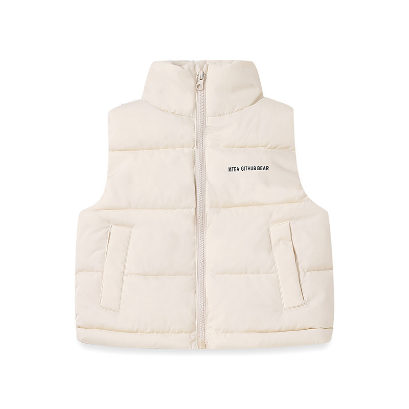 Chaleco de algodón de pluma para niños otoño y invierno ropa de abrazadera de caballo para bebés invierno grueso chaleco de hombro chaleco