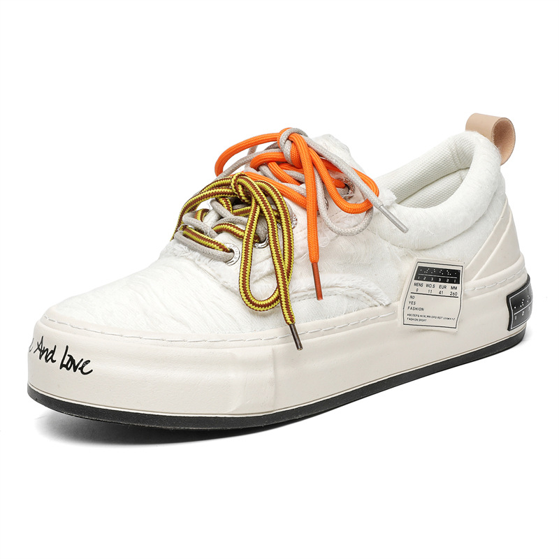 Nicho Zhong zapatos para hombres 2025 primavera y verano nuevos zapatos de skate zapatos de moda diseño de base gruesa ins red pareja zapatos de lona mujer