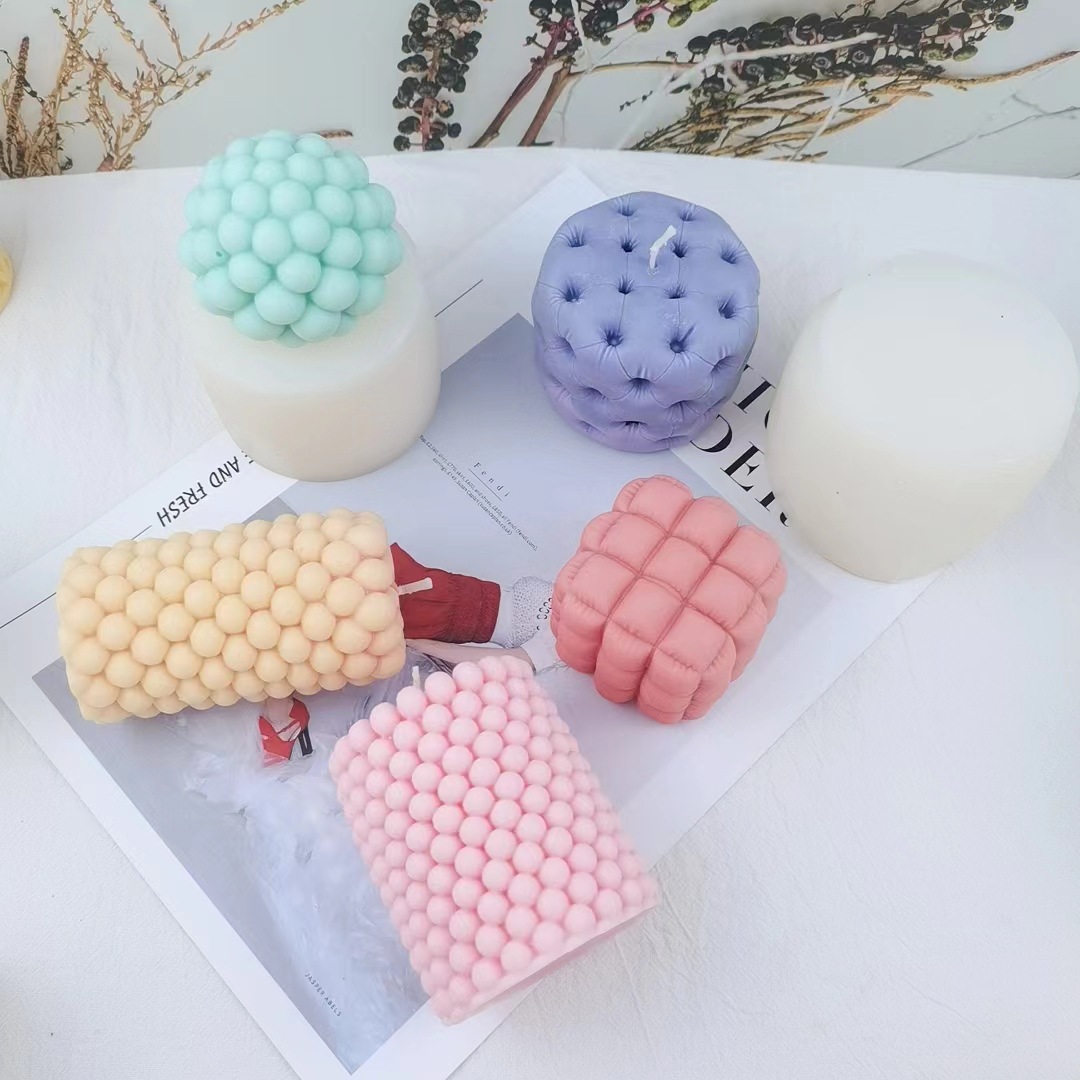 DIY silicone mold geometric cylindrical series Candle aromatherapy ball/cylindrical handmade soap ornaments cake grinder