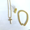 Three-piece set of imitation gold cross