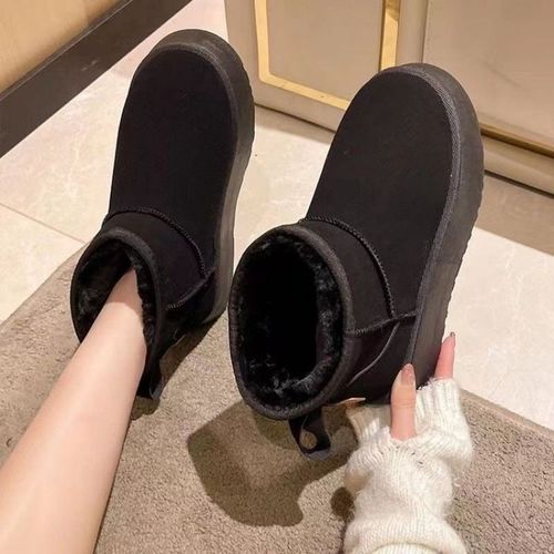 Snow boots winter warmth lined one-piece cotton shoes for women, thick sole, extra thick northern cotton shoes, comfortable