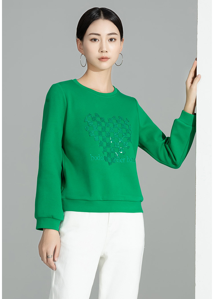 Áo hoodie chui đầu in họa tiết dáng rộng cho nữ — Màu đen chi tiết 12