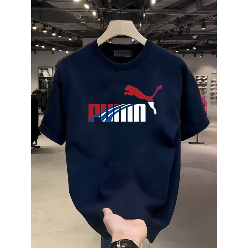 Ole's new summer men's solid color round-neck pullover short-sleeve sports running versatile loose-fit base shirt Ole's new summer men's solid color round-neck pullover short-sleeve sports running versatile loose-fit base shirt