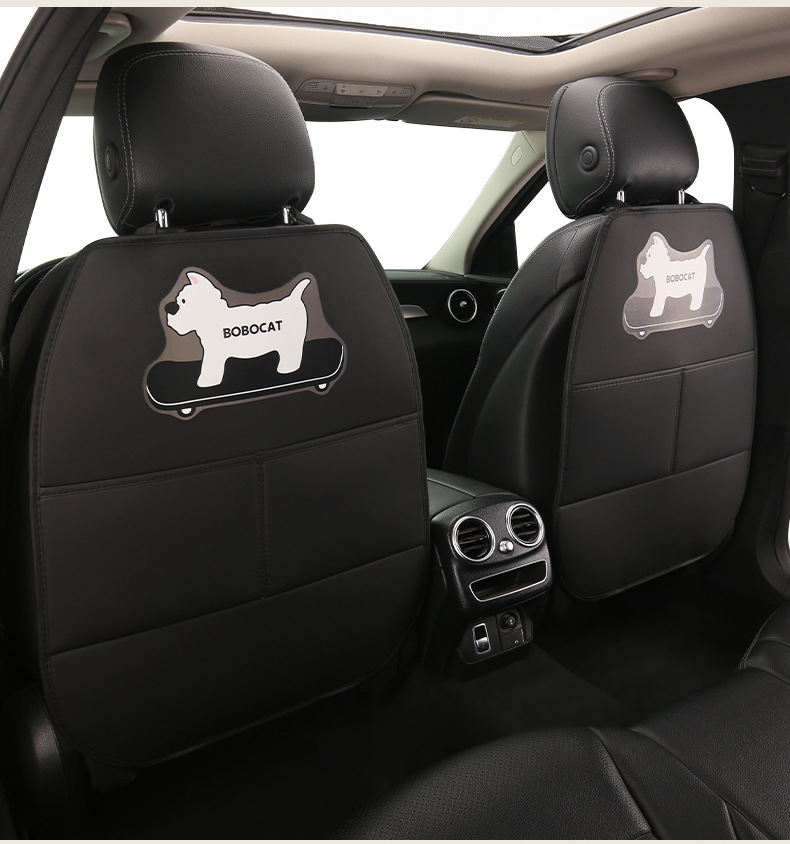 Long Cartoon Dachshund Design Anti-Kick Mat for Women, Car Seat Back Anti-Dirt and Anti-Kick Pad