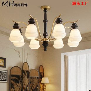中古风客厅吊灯法式美式复古大厅主灯高级感设计师南洋风房间灯具-阿里巴巴