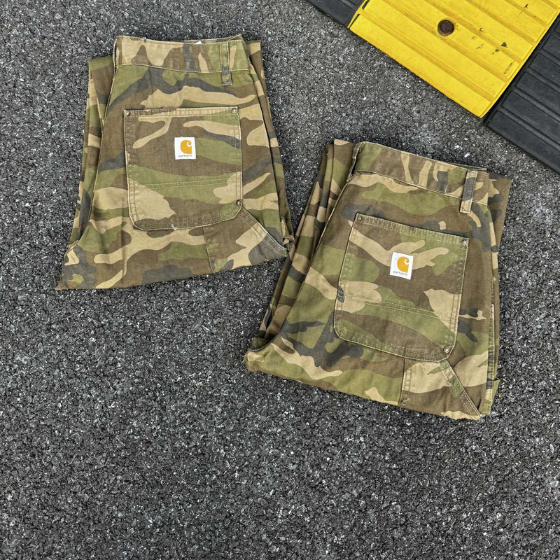 High Version Carhartt Camouflage Japanese Workwear Style Jeans Versatile Casual Sports Men
