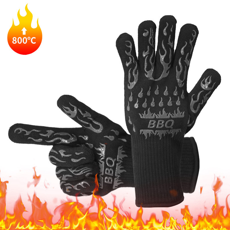 BBQ flame black silicone: one pack