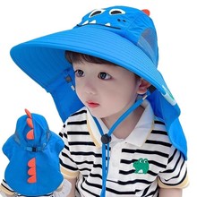 儿童帽夏季防紫外线太阳帽男童女孩宝宝遮阳帽大檐渔夫帽凉帽