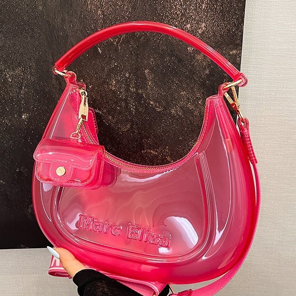 Borsa a mano elegante e alla moda da portare sotto il braccio, nuova collezione estate 2025, stile coreano, monospalla, semplice, a mezzaluna._voghion.com