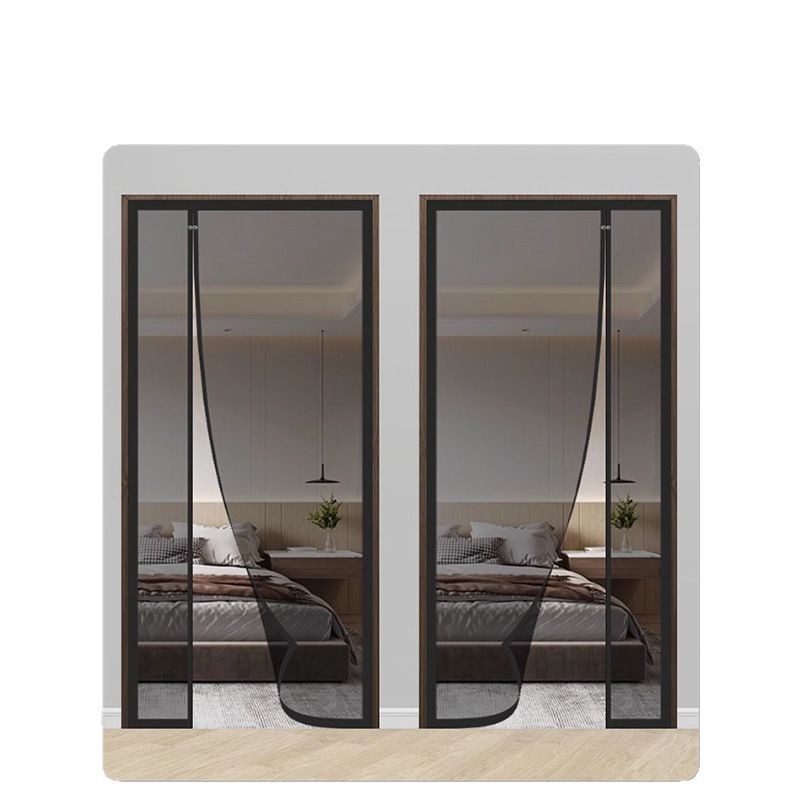 Cortina de puerta anti-mosquitos de banda magnética completa abierta lateral magnética auto-succión sin perforación de malla de fibra de vidrio doméstica dormitorio velcro auto-adhesivo