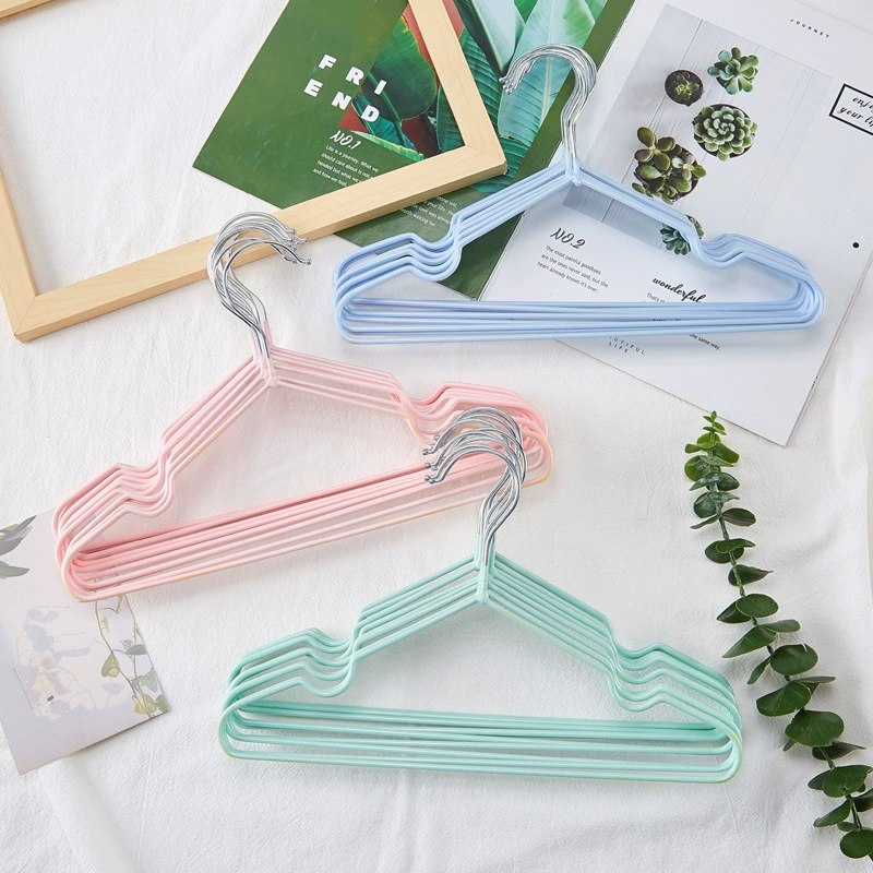 Children's hanger drying rack, plastic baby clothes hangers, non-slip pastel set