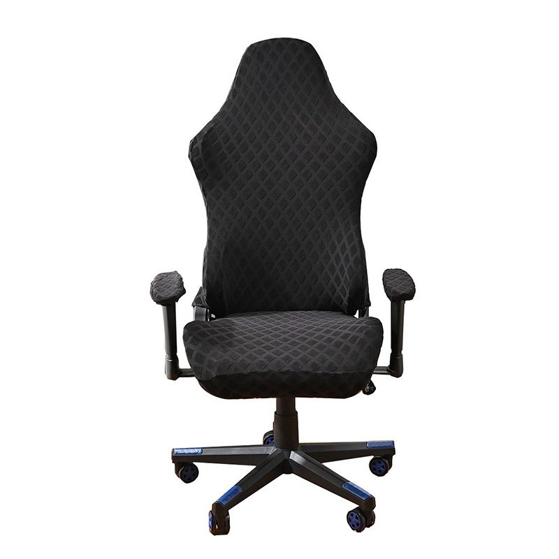 Funda para silla de juegos con forma de diamante de jacquard elástico de color sólido transfronterizo, funda para silla de juegos para cibercafé a prueba de polvo y antiarañazos, disponible en stock