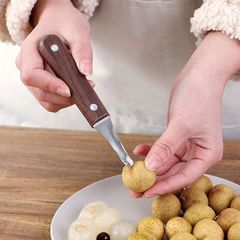 Black peach wood core removal tool stainless steel fresh longan peeling and seed digging tool lychee quick peeling and core removal
