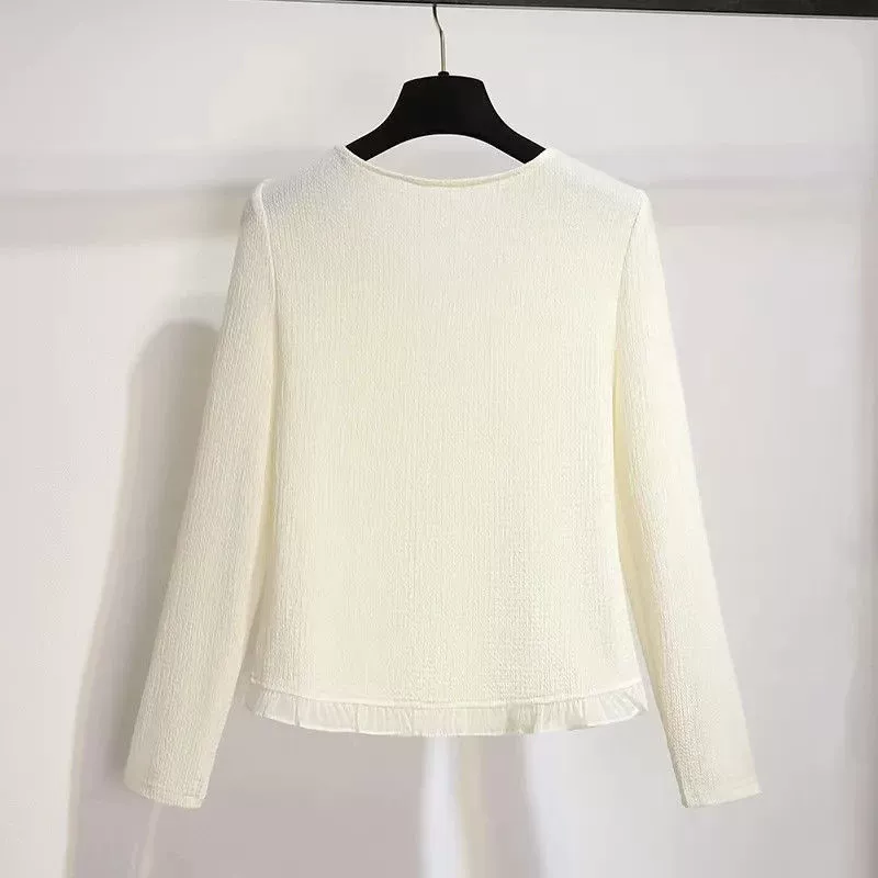 Шифоновая свежая кукольная блуза, в стиле Chanel, осенняя новинка, для женщин plus size, воротник-кукла