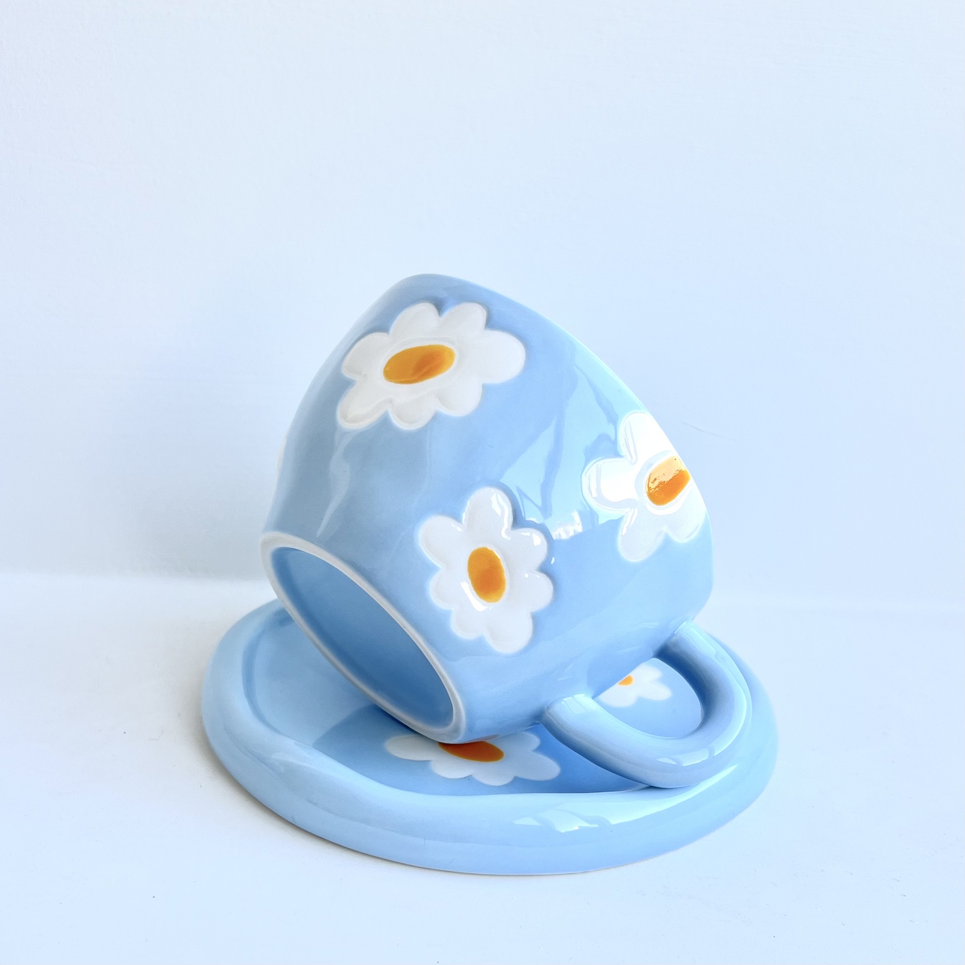 1 Set Quantity Home, Bar Occasion Elegant Cute Pastoral Flower Ceramics Water Bottles 1 Set